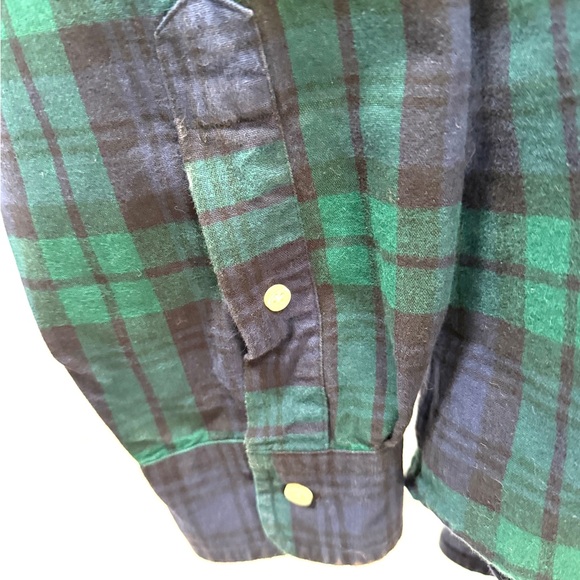 Polo Ralph Lauren Classic Fit Dark Green / Navy Plaid Button-Down Shirt, XXL - Picture 5 of 12